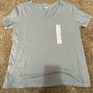 Old Navy Light Blue V-Neck Short Sleeve Tee
